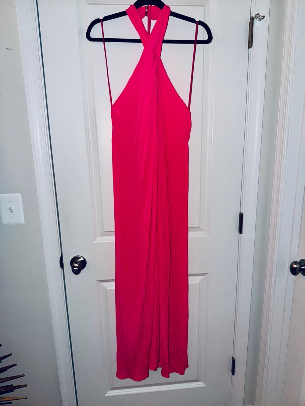 A.L.C. Neon Pink Halter Maxi Rio Dress - Picture 3 of 5
